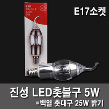 LED電球LEDキャンドル区真性5W E17ミニソケット
