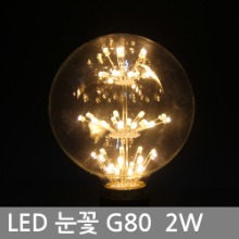 シティLED雪花電球G80 2W E26 LEDエジソン電球